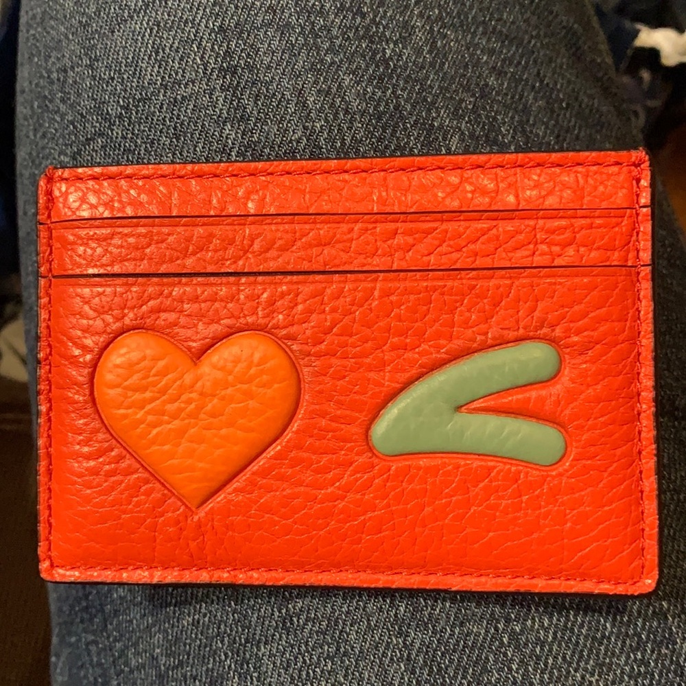 Coach Heart Wink Flat Card Case